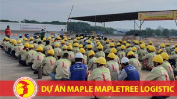 Huấn luyện an toàn lao động cho công ty Tuấn Lê tại dư án Mapletree Logistic Vsip II