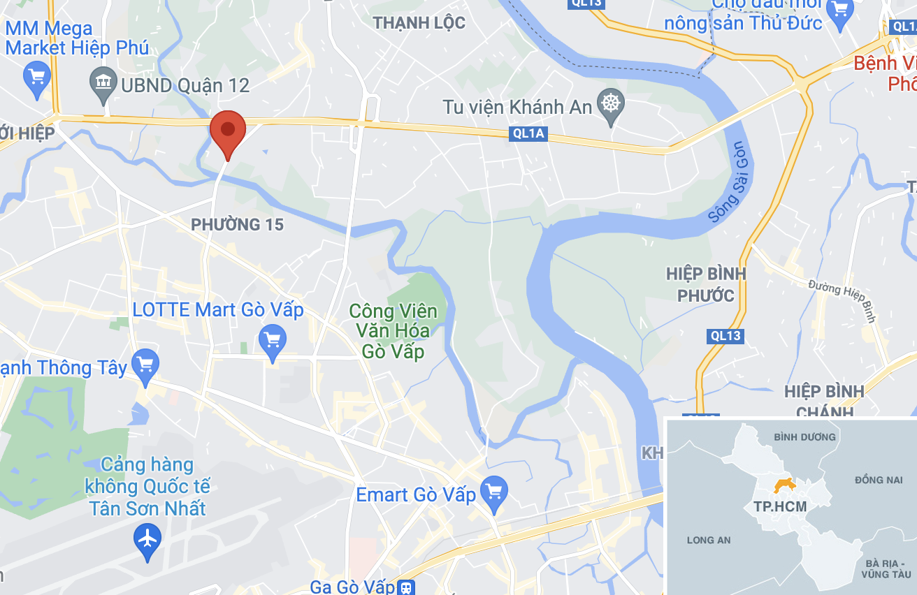 Vụ cháy xảy ra trên đường Tô Ngọc Vân, quận 12. Ảnh: Google Maps.
